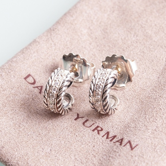 David Yurman Jewelry - David Yurman Cable Classics Earrings With Diamonds